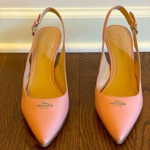 Coach pink leather shoes